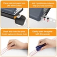 thumbnail image 3 of 10 Hole Punch Binding Machine for Planners, with 10 Multi-Color Binder Rings, 30 Holes on A4, 20 Holes on A5 Grey, 3 of 7