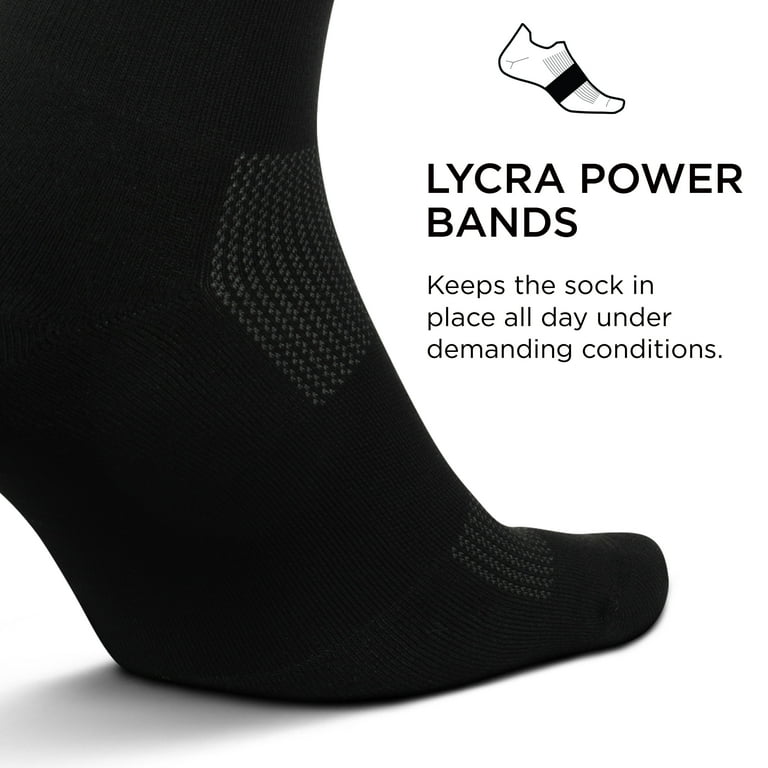 Feetures High Performance Cushion Quarter- Moisture Wicking