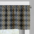 thumbnail image 5 of Ambesonne Abstract Valance & Curtain, Interlacing Knots, 55"x45", Dark Blue Marigold White, 5 of 6