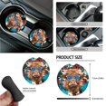 thumbnail image 6 of Xoenoiee Highland Cow American Flag 15 Pack Car Seat Cover Full Set with Steering Wheel Covers Auto Seatbelt Pads Cup Coaster Trash Can Air Vent Holder Rear View Mirror Cover Coasters Keychain, 6 of 7