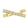 thumbnail image 2 of ARAIYA FINE JEWELRY 10K Yellow Gold Diamond Cross Band Ring (1/3 cttw, I-J Color, I2-I3 Clarity), Size 8.5, 2 of 7