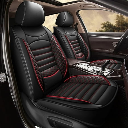 LAONNVIR Car Seat Covers for Toyota RAV4 2013-2024 2025 5 Seat Full Set Faux Leather Seat Covers Cushion (5 Seat Full Set Black & Red) LAONNVIR Car Seat Covers for Toyota RAV4 2013-2024 2025 5 Seat Full Set Faux Leather Seat Covers Cushion (5 Seat Full Set Black & Red)