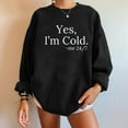 thumbnail image 4 of Nouveau Womens Tops 2023 Print Ample Col Rond Manches Longues Molleton Décontracté Coupe Oversize Pull-Over for Women, 4 of 8