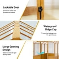 thumbnail image 4 of INTER HUT 6x8 FT Polycarbonate Greenhouse for Outdoor, Walk-in Heavy Duty Greenhouse with Adjustable Vent and Solid Cedar Frame, Natural, 4 of 10