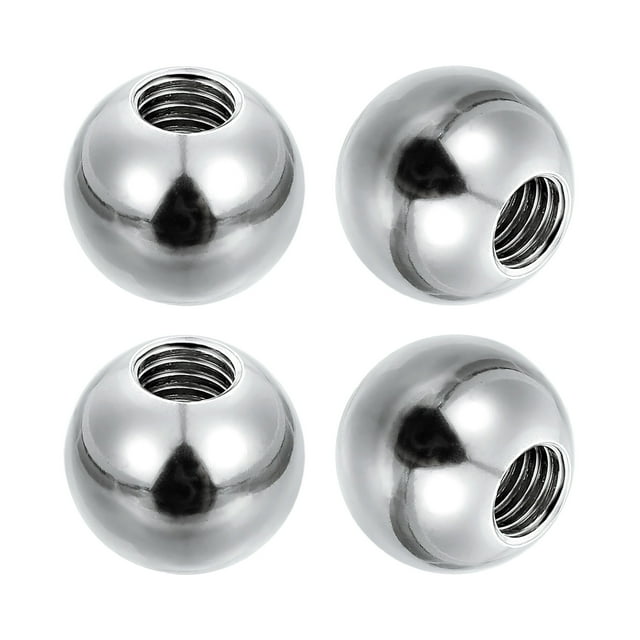 Uxcell Ball Nuts Knob, Stainless Steel Round Solid Blind Hole Decorative Screw Cap Cover Machinery Handle Hardware M8x22mm 4