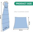 thumbnail image 3 of MICTONY Funda de cojín de repuesto para sillón colgante para exteriores y tela de sombrilla hecha para patio, hamaca curvada, cojines flotantes para columpio, tela suave impermeable (cojín no incluido, 3 of 5