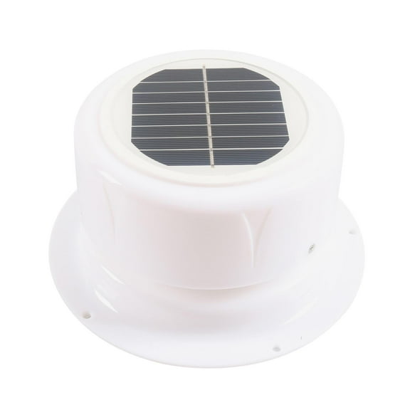 Dickly RV Solar Ventilation Fan 2.4V Ceiling Vent Fan for Trailer Yacht Marine White