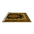 thumbnail image 2 of Ahgly Company Machine Washable Indoor Rectangle Medallion Yellow Traditional Area Rugs, 8' x 10', 2 of 4