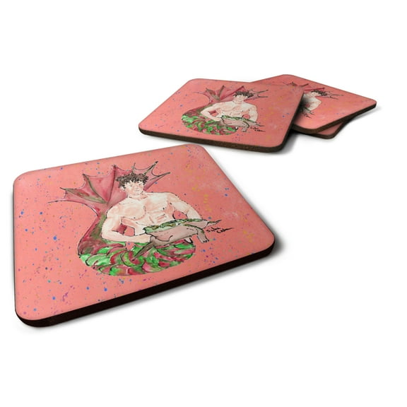 Set of 4 Merman  Foam Coasters