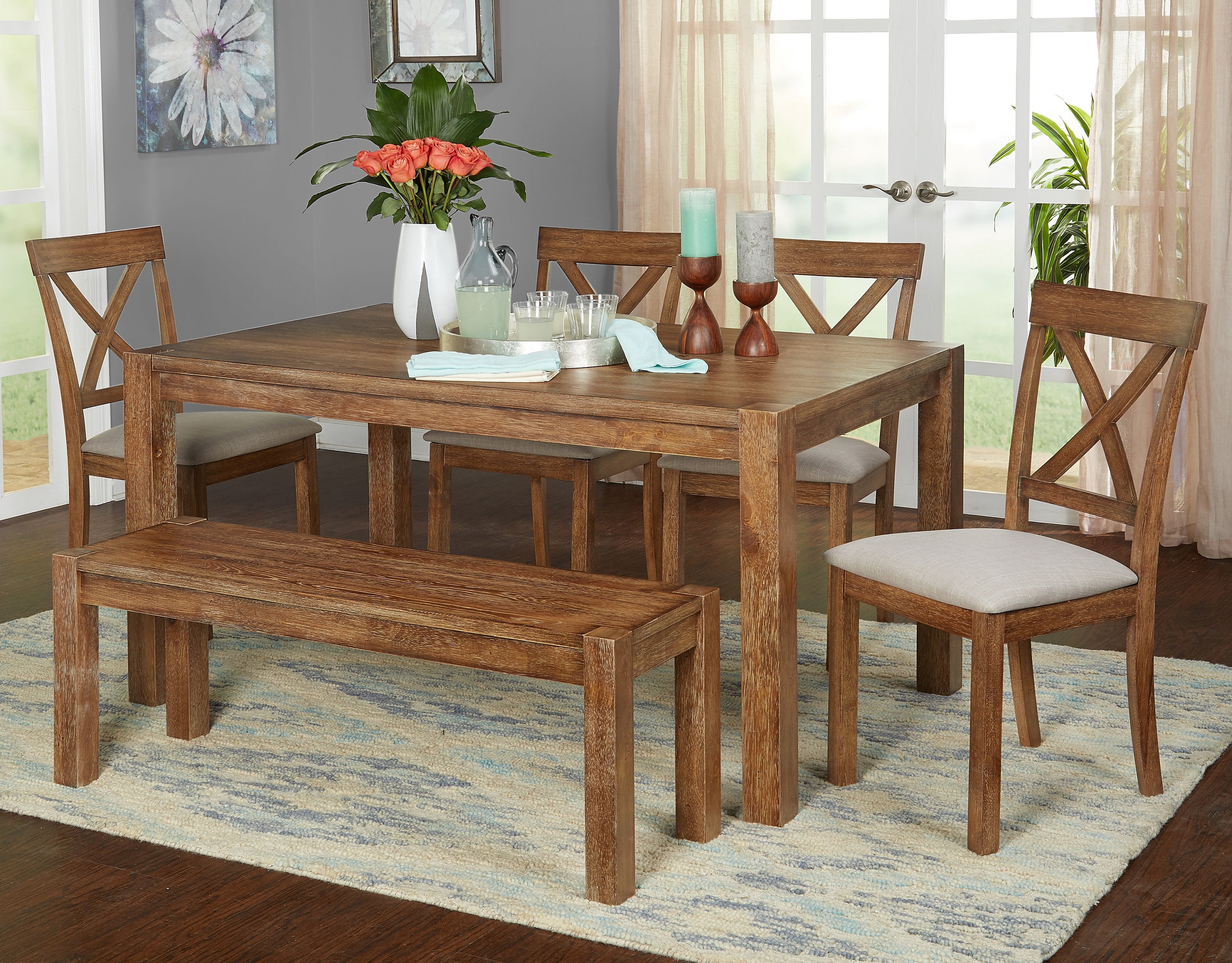 TMS Verdon Dining Bench, Brown