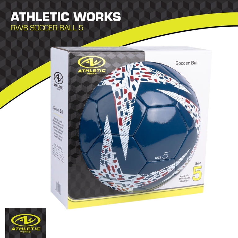Athletic Works Size 5 Red, White & Blue Soccer Ball - Walmart.com