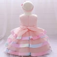 thumbnail image 3 of HAWEE Bébé Girls Fleur Dress Bambin Enfants Volants Fête Mariage Princesse Robes Tutu Pageant Robe avec Bandeau, 3 of 7