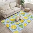 thumbnail image 2 of Area Rugs 3'x5', Yellow Lemons Carpet Runner Indoor Outdoor Rugs Home Decor Aesthetic, Summer Botanical Farmhouse Art Non Slip Mats Washable Accent Rug for Living Room Bedroom, 2 of 8