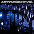 thumbnail image 4 of ZOELNIC LED Falling Rain Lights with 30cm 8 Tube 192 LEDs, Meteor Shower Light, Falling Rain Drop Lights, Icicle String Lights for Holiday Party Wedding Christmas Tree Decoration (White,2Pack), 4 of 10