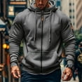 thumbnail image 1 of MHFRRA Sudadera con Capucha y Cremallera, Chaqueta con Cremallera Completa, Sudadera Ligera y Suave para Uso Deportivo Informal Al Aire Libre, Ajuste Cómodo Gris, 1 of 4