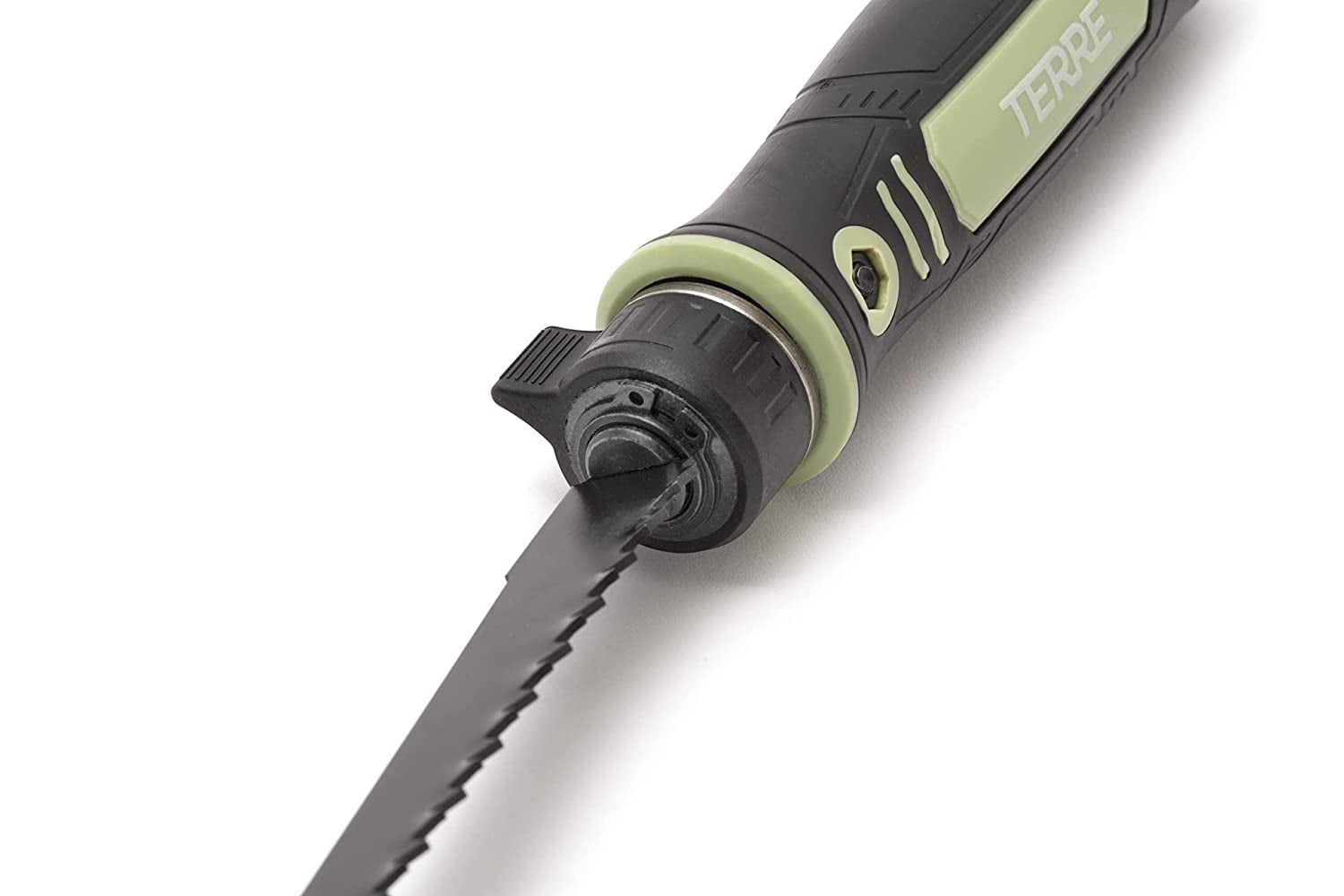 Terre Products, Adjustable Blade Hand Saw, Jab Saw, Drywall Saw, Reciprocating Blades, 2 Wood (6 TPI), 2 Plastic (18 TPI), 2 Bi-Metal (24 TPI), Cuts Metal, Wood, Sheetrock, Plywood, Plastic