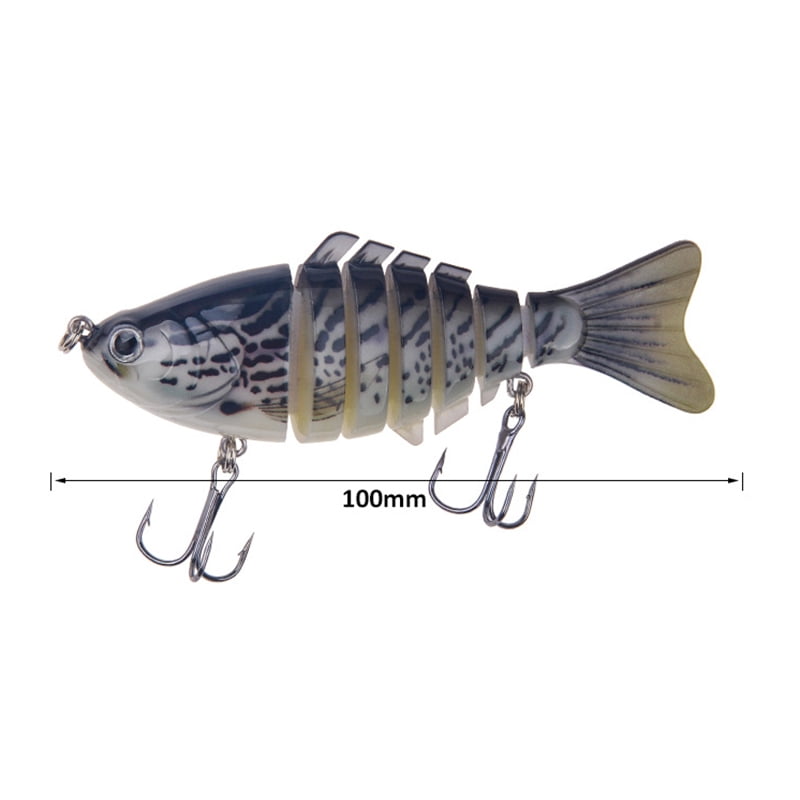 Simulation Fishing Bait 7 Jointed Sections Bass 10cm Fishing Lure Crankbait 