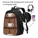thumbnail image 2 of Fotbe Coffee Cafe Cup Mochila con Estampado y Puerto USB para Hombre y Mujer, Mochila Antirrobo, Mochila de Viaje, Mochila Escolar, Mochila Universitaria, 2 of 7