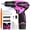 Pink, variant on Pink Cordless Drill Set, 12V Power Drill Set Electric Screwdriver Driver Tool Kit for Women, 3/8" Keyless Chuck 1 Battery & Charger with Storage bag