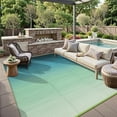 thumbnail image 3 of Lahome Decor 8'x 10' Outdoor Rug,Waterproof Patio Rug Reversible Indoor Outdoor Rug Lightweight Plastic Straw Rug for RV Camping Deck Balcony,Teal, 3 of 10