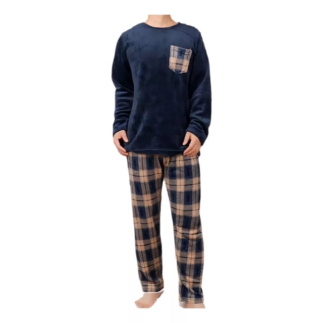 Pijama Hombre Invierno Comoda Afelpada Papá Elegante Regalo
