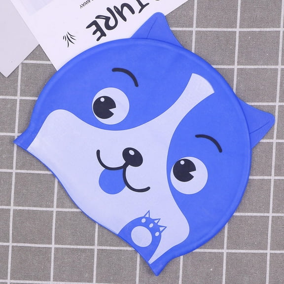 COSMOBETTY 2Pcs Silicone Swim Cap for Kids 1-10 Years Old