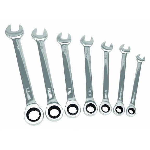 Performance Tool W1091 7 Piece SAE Ratcheting Wrench Set