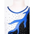 thumbnail image 5 of Yeahdor Kids Girls Lyrical Dance Dress Fancy Figure Ice Skating Asymmetrical Hem Skirted Leotard Dance Costume Royal Blue 8, 5 of 7