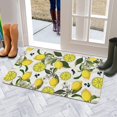 thumbnail image 2 of Lemon Fruit Linen Non-slip Floor Mat, Entryway Doormat Durable Low-Profile Mat Home Decor, Throw Rugs Washable Kitchen Bathroom Laundry Bedroom Living Room Door Mat 30x17in, 2 of 5