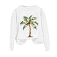 thumbnail image 6 of Towmus Christmas Palm Tree Sweatshirt for Women Funny Hawaiian Graphic Sweatshirts Crewneck Long Sleeve Casual Pullover Tops, 6 of 6