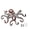 patina red, variant on Retro Styles Iron Octopuses Shaped Hook Wall Mounted Organiser Decorative Hanger For Keys And Small Items