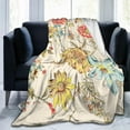 thumbnail image 5 of Floral Blanket Vintage Soft Warm Throw Blankets Lightweight Cozy Throws Retro Watercolor Flower Modern Aesthetic Gifts for Adult for Living Room Bedding Couch Farmhouse Decor 60x80in, 5 of 6
