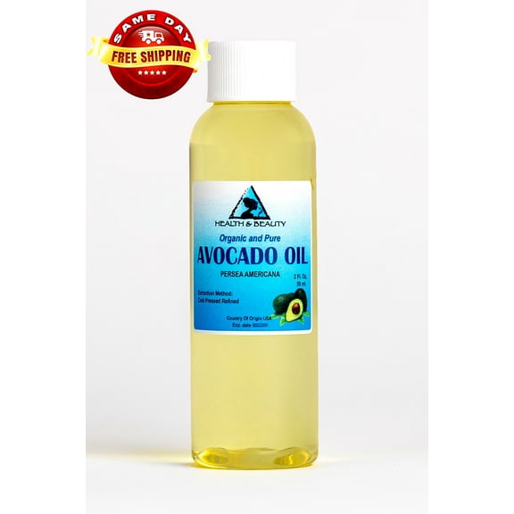 Avocado Oil Refined Organic Carrier Cold Pressed Fresh 100% Pure 2 oz