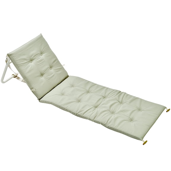 Sunnylife: Reclining Beach Chair - Seagrass -Green Ground Lounger, Pool-Sand-Outdoor Chaise Seat, Lay Flat, Adjustable Backrest, Water Resistant Cover