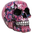 thumbnail image 3 of Ebros Day Of The Dead Fuschia Pink Metronome Floral Tattoo Sugar Skull Statue, 3 of 8