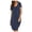 Navy, variant on asdoklhq Womens Plus Size Clearance Dresses,Women's Casual Solid Pleated Round Neck Patchwork Nightdress Dress