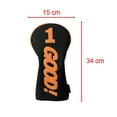 thumbnail image 2 of Fundas para cabezas de golf para palos de golf, madera de palo de golf, fundas para cabezas de golf resistentes a arañazos. Color negro 1, 2 of 9