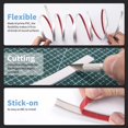 thumbnail image 3 of Moldura decorativa Art3d de PVC flexible plateado, 3 m, autoadhesiva y de despegar y pegar, 3 of 8