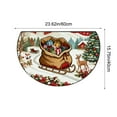 thumbnail image 3 of Mecorevxz Christmas Decorations,Half Round Doormat Non Slip Indoor Outdoor Entrance Semi Circle Area Rug Washable Half Moon Rug Front Floor Mat for Christmas Decor（C）, 3 of 7
