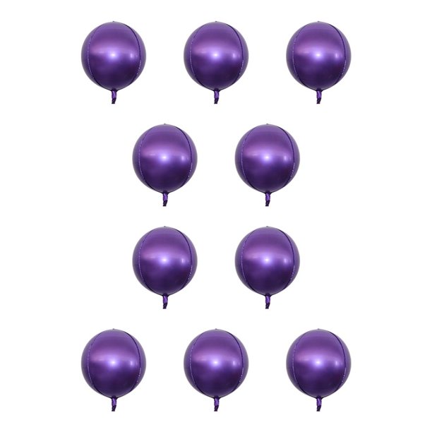 Monstrate Globos de cumpleaños Película de aluminio Regalos para niños Casa Globos Decoraciones para habitaciones Kit Lovely Photo Props Violeta 10piezas