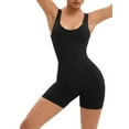 thumbnail image 2 of INSPIRE CHIC Women's U Neck Full Body Shaper Hollow Back Butt Lifter Shapewear Bodysuit S Black, 2 of 6