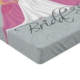 thumbnail image 2 of Ambesonne Grey Fitted Sheet, Bridesmaid Swirls, Twin Size, Grey Pink and White, 2 of 3
