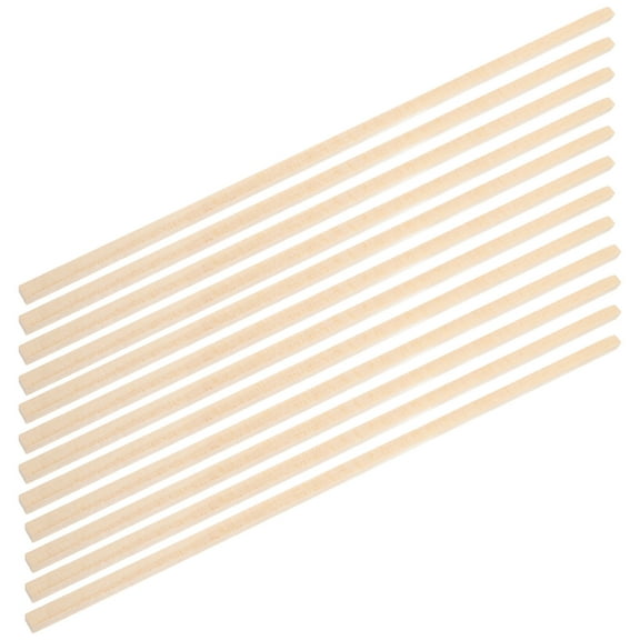 HEMOTON Wooden Square Dowel Rods for DIY Crafts with Smooth Finish and Basswood Construction 30.5x0.6cm