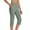 Army Green, variant on Women's Summer High Waisted Solid Color Capris Matching Slim Fitting Yoga Gym Pants Capris Pants