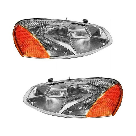 Headlight Assembly Set 2 Piece - Compatible with 2001 - 2003 Chrysler Sebring 2002