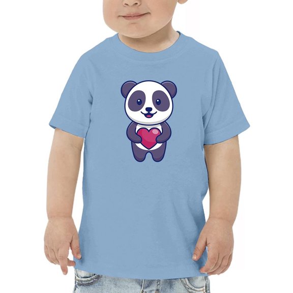 Panda Holding A Heart T-Shirt Toddler -Image by Shutterstock, 4 Toddler