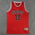 thumbnail image 5 of Conjunto de 2 camisetas de baloncesto unisex de color rojo, cortas, informales, sin mangas, para verano, Hisashi Mitsui, uniformes, 5 of 5