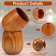 thumbnail image 3 of Ihvewuo 2 Pcs Wooden Bourbon Drinking Glass 250ml Wooden Whiskey Tumbler Creative Whiskey Bourbon Glass Vintage Wooden Bourbon Glasses Set Whiskey Presents for Men Dad, 3 of 13