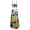 thumbnail image 5 of Viikei Plus Size Skirts for Women Holiday V Neck Solid Crop Top & Sheer High Slit Maxi Suit, 5 of 7