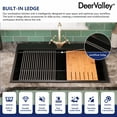 thumbnail image 6 of 33 in. Single Bowl Granite Composite Drop-in Kitchen Sink in Black with Grid and Strainer, 6 of 11